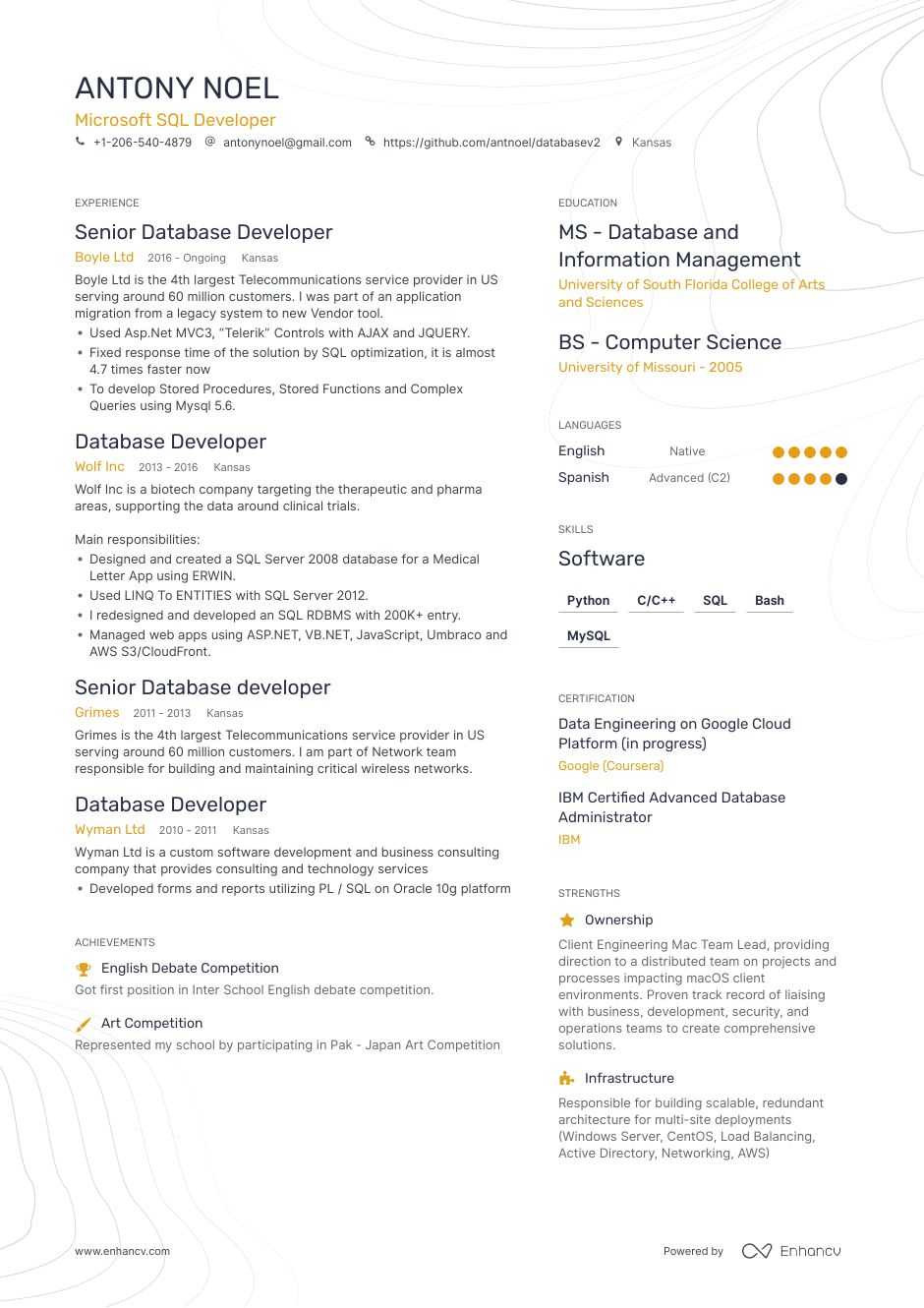 Database Developer Resume Sample Database Developer Resume Examples and Skills You Need to