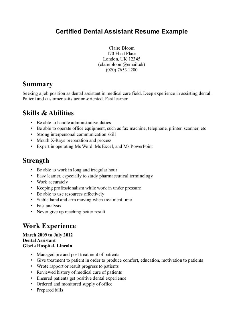 Dental assistant Student Resume Sample Resume for Dental assistant Student Loan Tipss Und