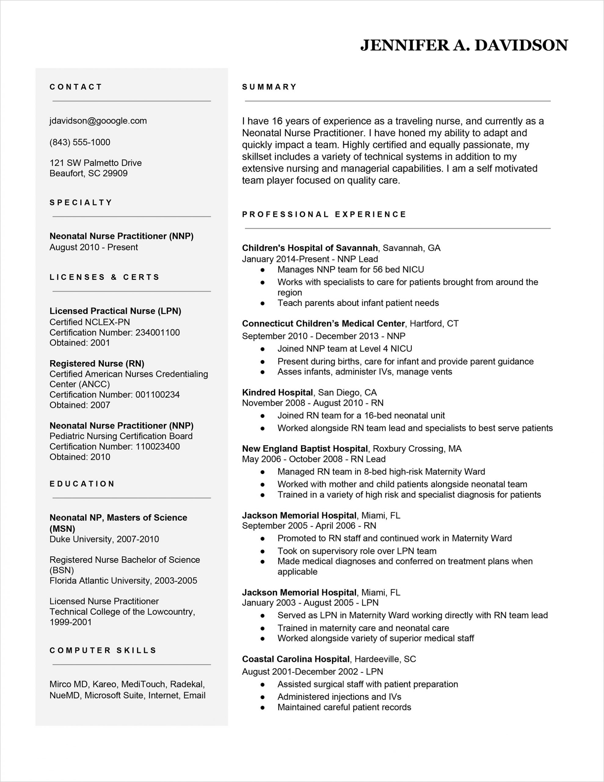 Nicu Nurse Resume Example Travel Nurse Resume Examples 7 Secrets for Standing Out