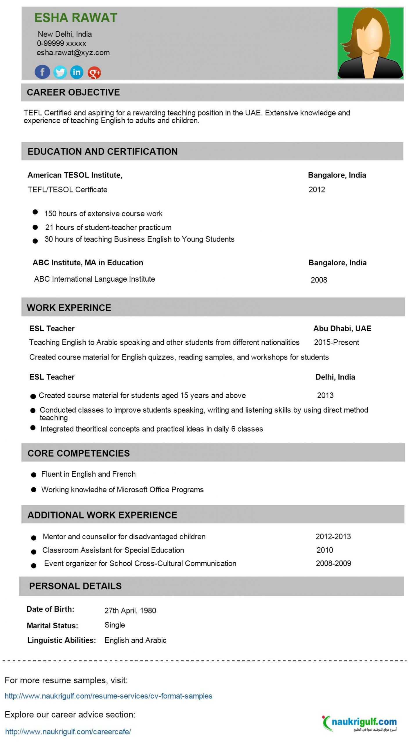 Teacher Resume format Download Teaching Abroad Requires You to Create A Perfect Cv that