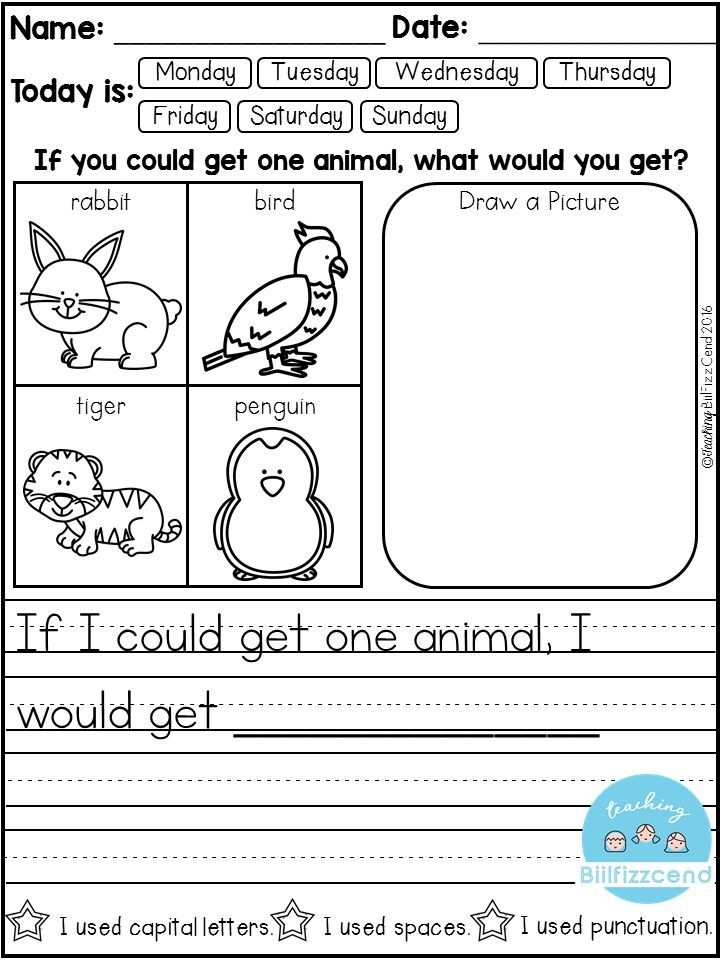 10 Kindergarten Writing Worksheets