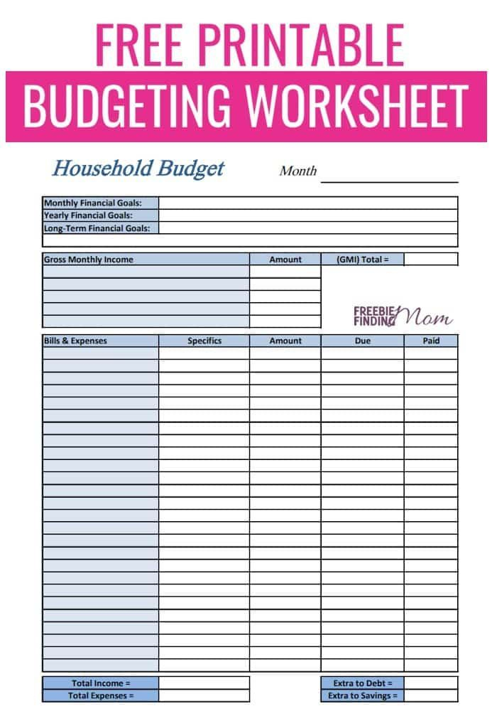 10 Printable Budget Worksheet